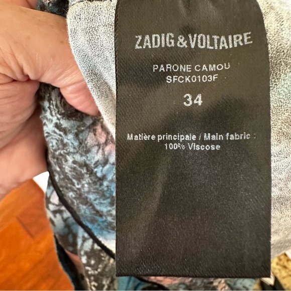 Zadig & Voltaire Women’s Parone Python Flower Pants Multi Camou Rare HTF Blogger - Picture 12 of 13